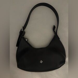 Call it Spring Black Vegan Leather Shoulder Bag